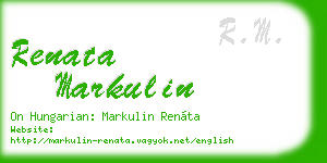 renata markulin business card